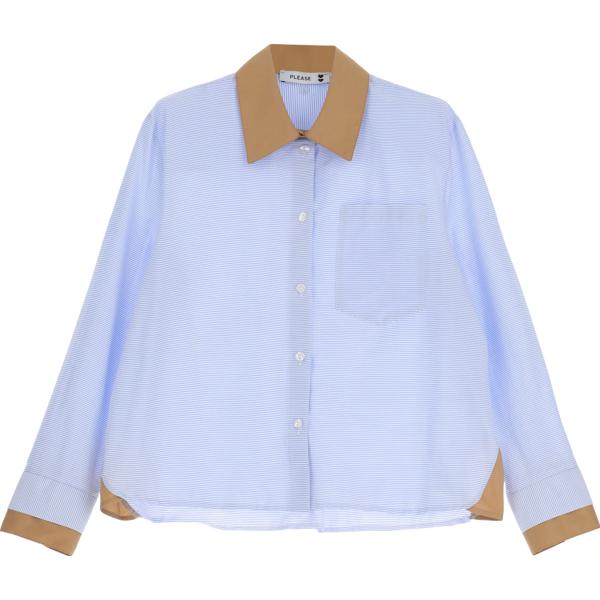 camicie Please blu a righe