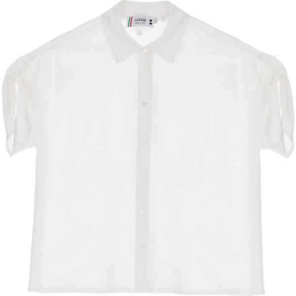 camicie a manica corta Please bianco