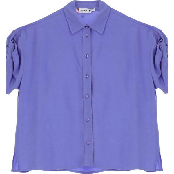 camicie a manica corta Please viola