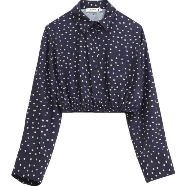 camicie Please blu a pois