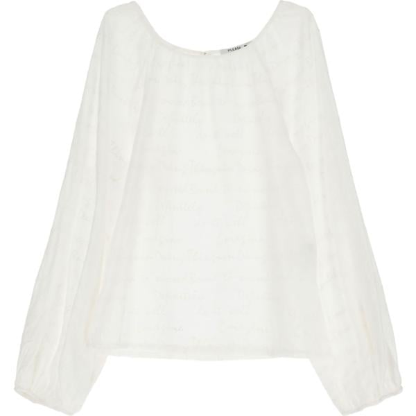 camicie Please bianco con stampe