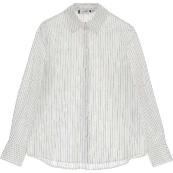 camicie Please bianco a righe