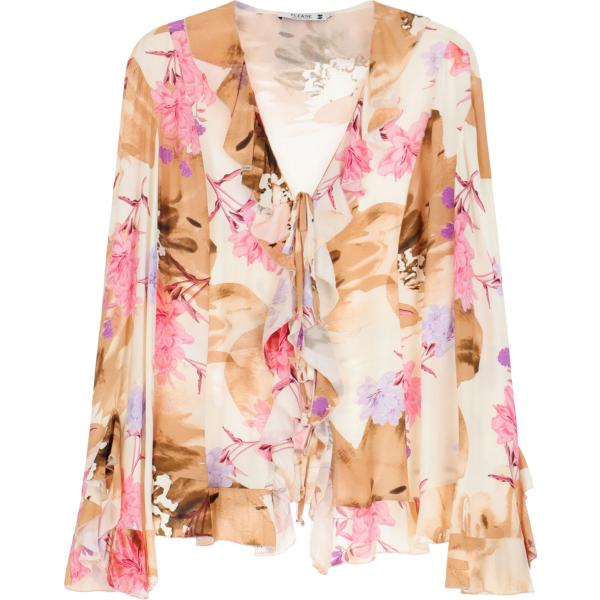 camicie Please marrone con stampe
