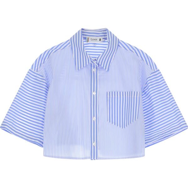 camicie Please bianco a righe