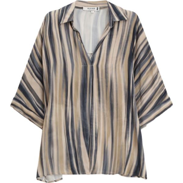 camicie Please grigio a righe