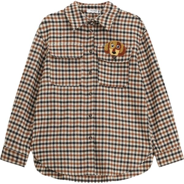 camicie Please marrone a quadri