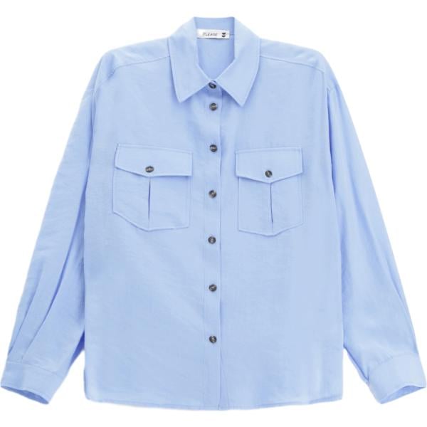 camicie Please blu