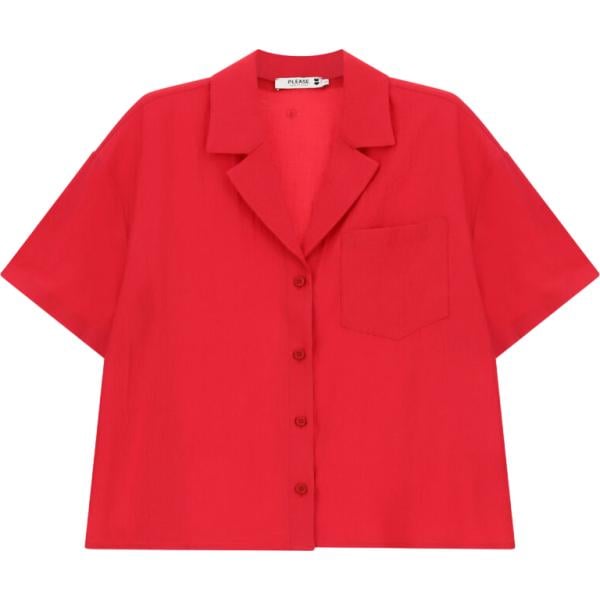 camicie a manica corta Please rosso