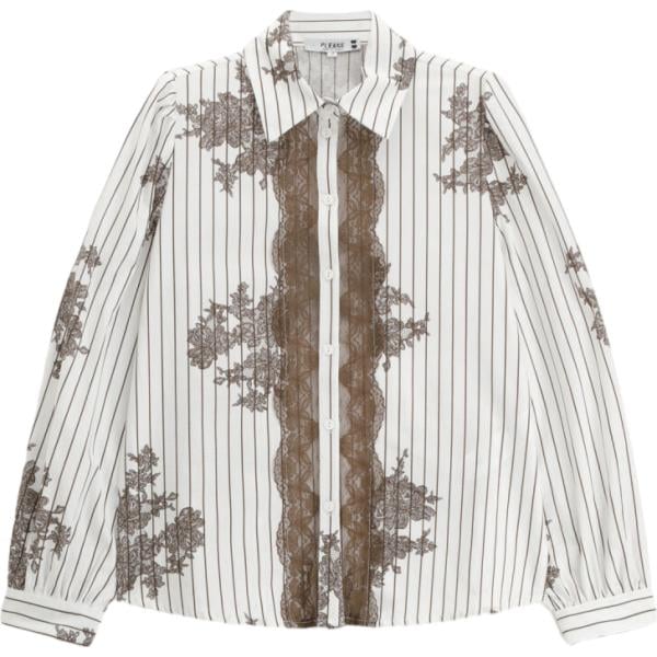 camicie Please bianco con stampe