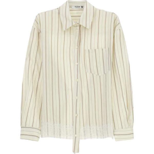 camicie Please bianco a righe
