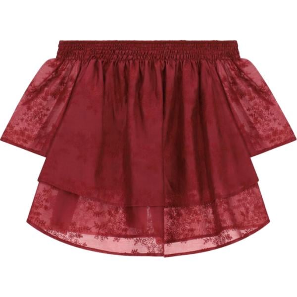 bluse Please rosso con stampe