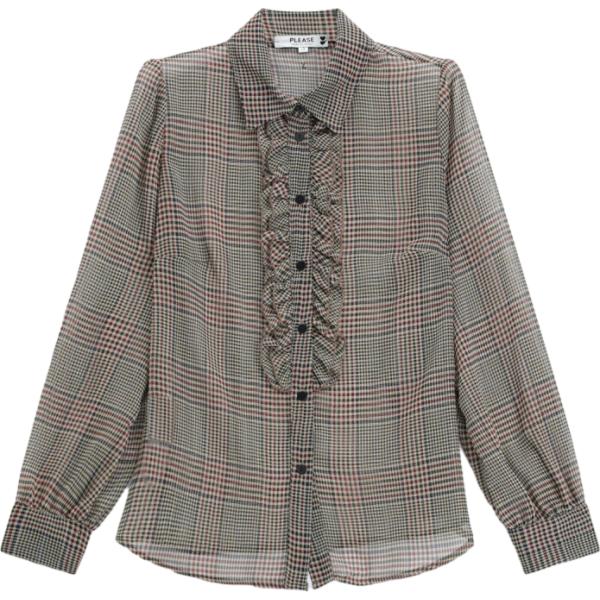 camicie Please grigio con stampe