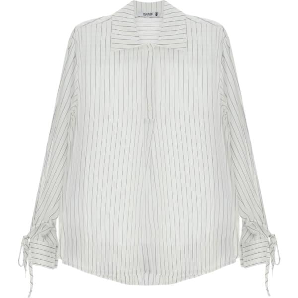 camicie Please bianco a righe