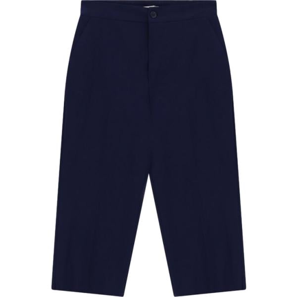 Pantaloni capri da donna in blu scuro con zip Please Please
