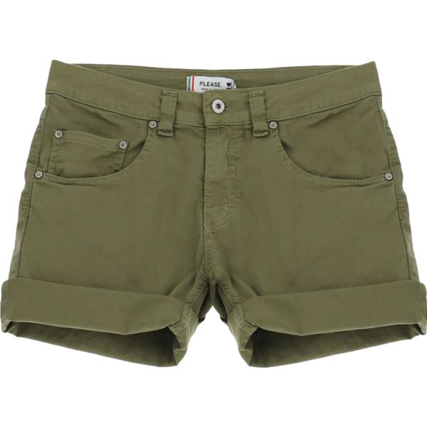 shorts Please verde tinta unita