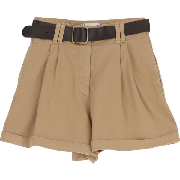shorts Please marrone tinta unita