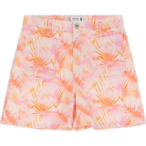 shorts Please rosa con stampe