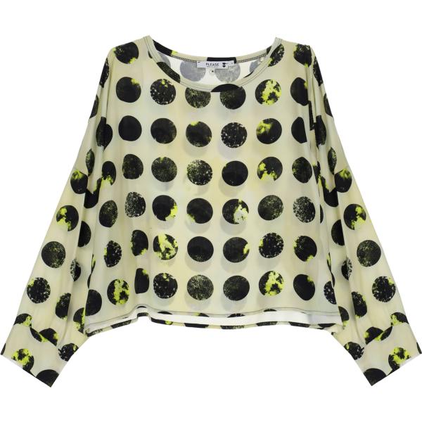 felpe Please bianco a pois