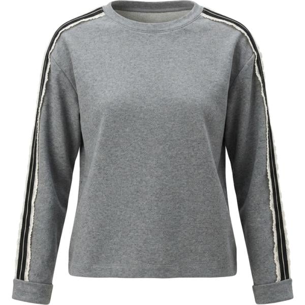 Felpa da donna in grigio scuro girocollo Please