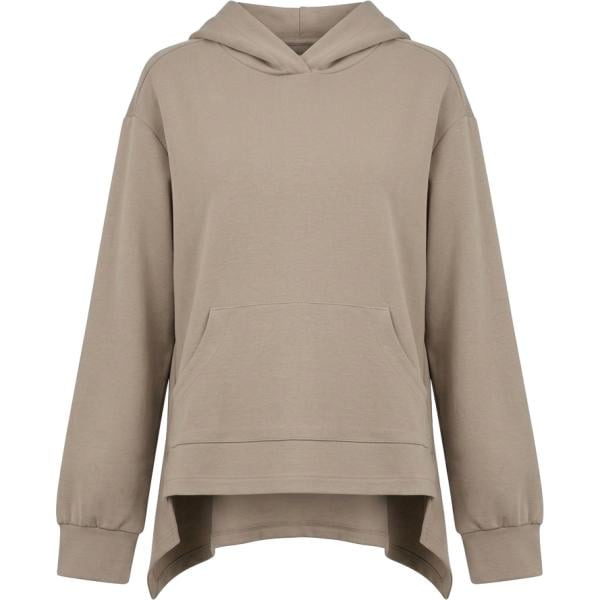 Felpa con cappuccio da donna in beige sabbia collo con cappuccio Please Please