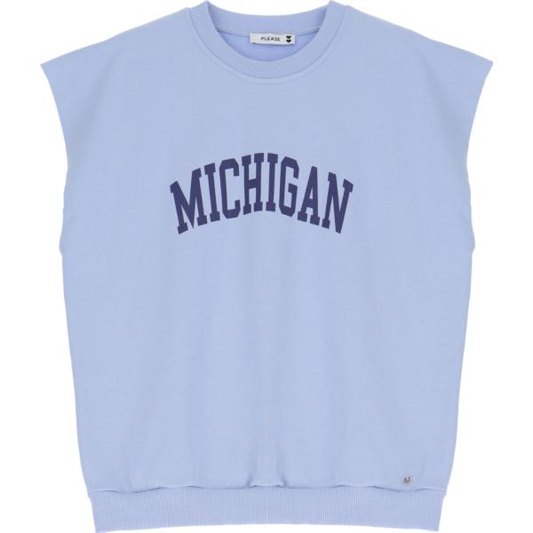 felpe Please blu con stampe