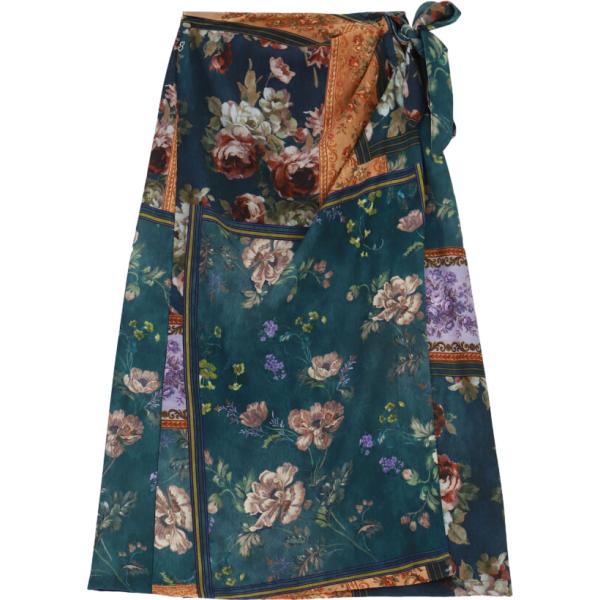gonne longuette Please verde a fiori