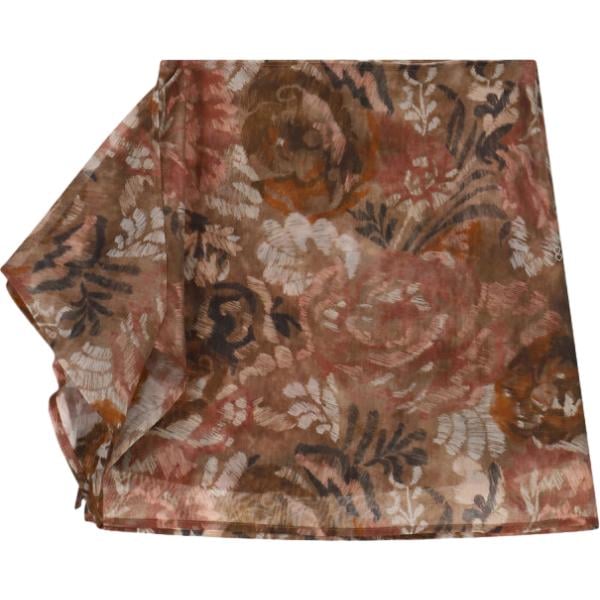 Minigonna da donna in marrone scuro con stampe corto a vita alta Please