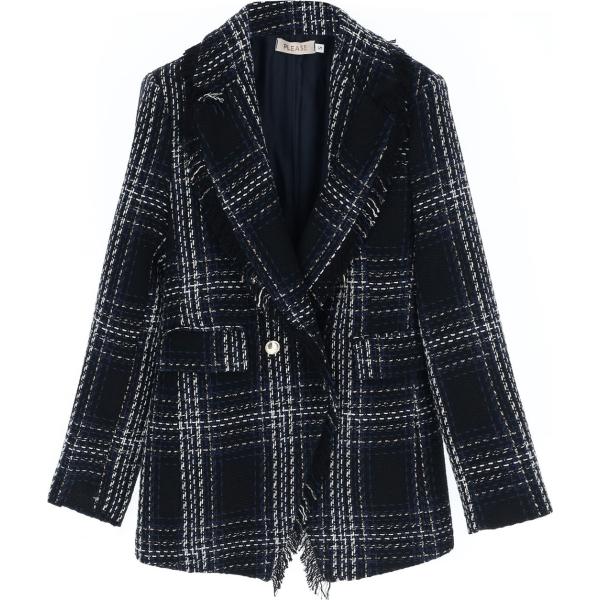 giacche Please nero a quadri