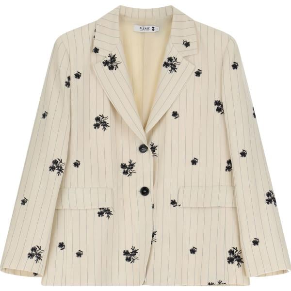 blazer Please bianco a fiori
