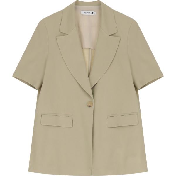 blazer Please verde tinta unita