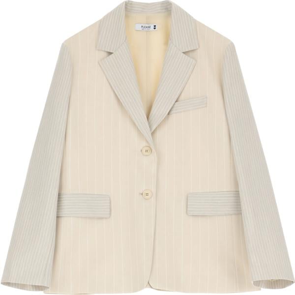 blazer Please marrone a righe