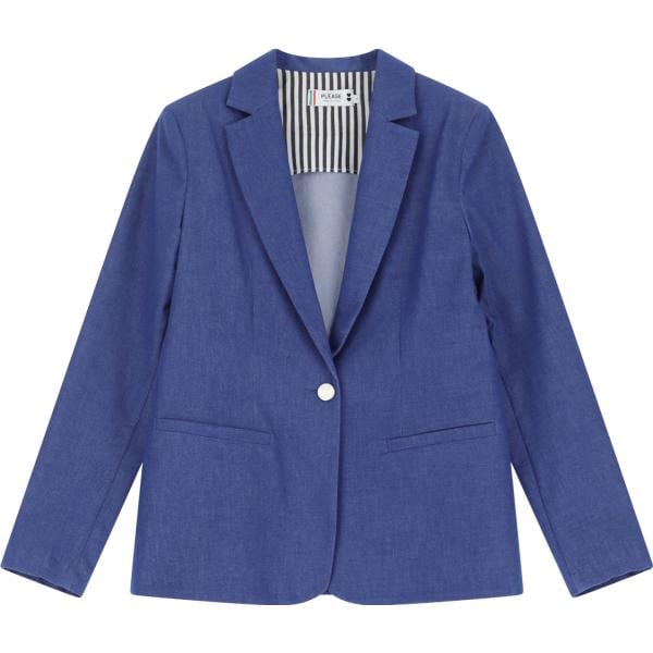 blazer Please nero tinta unita