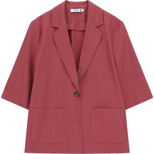 blazer Please marrone a righe