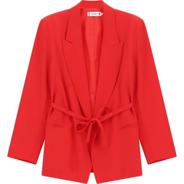 Giacca da donna in rosso classico con cintura Please