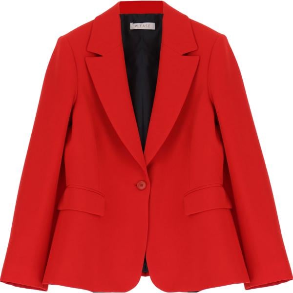 blazer Please rosso tinta unita