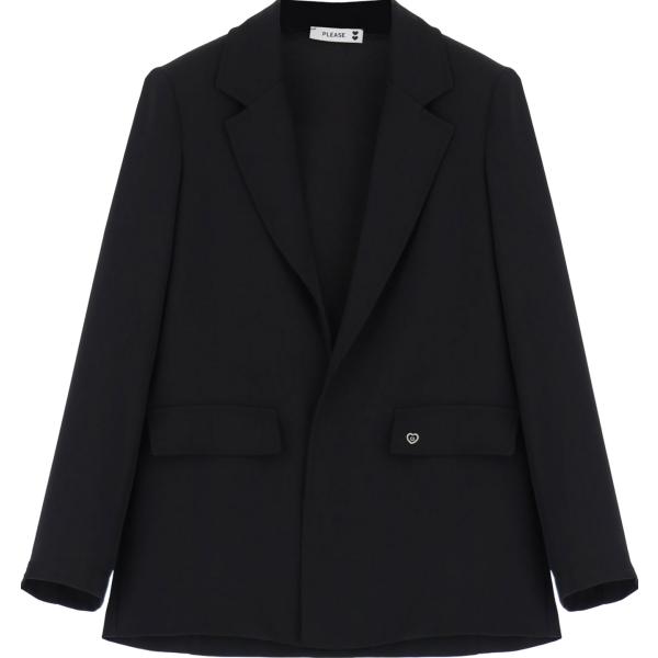 blazer Please nero tinta unita