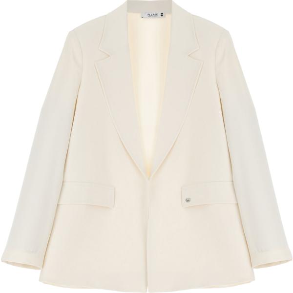 blazer Please bianco tinta unita