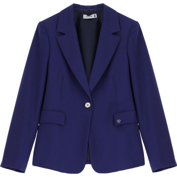 blazer Please blu tinta unita