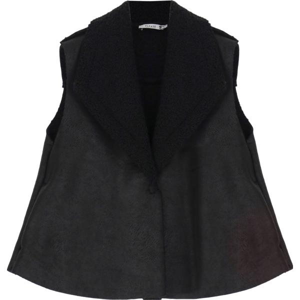 gilet Please nero tinta unita