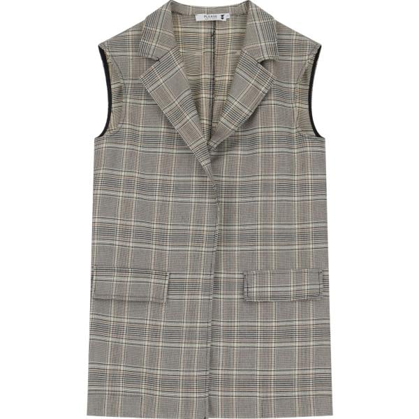 gilet Please marrone a quadri