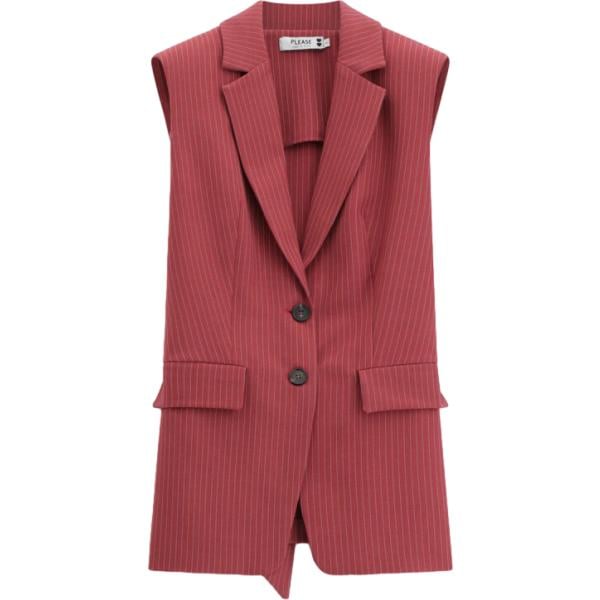 gilet Please rosa a righe