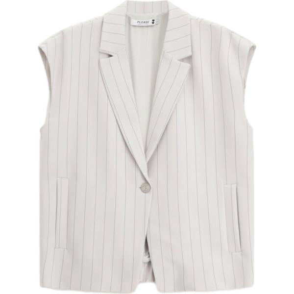 gilet Please bianco a righe