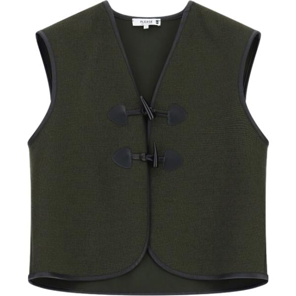 Gilet da donna in verde scuro Please Please