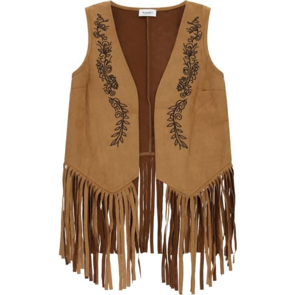 gilet Please marrone a fiori