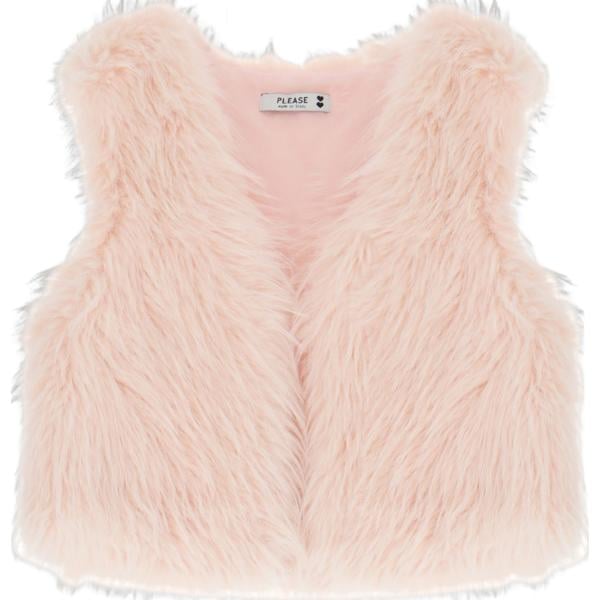 gilet Please rosa tinta unita
