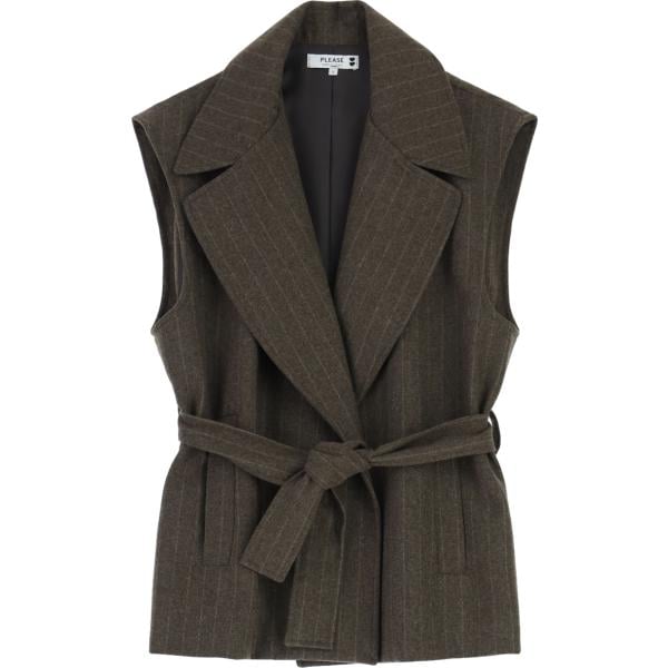 gilet Please grigio a righe