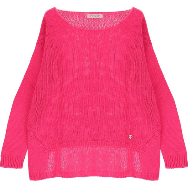 maglieria Please rosa tinta unita