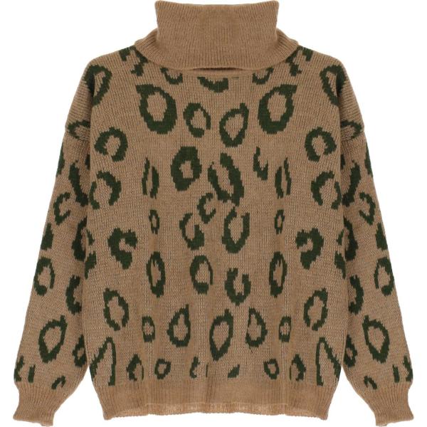maglieria Please marrone animalier