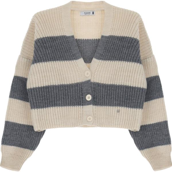 cardigans Please bianco a righe