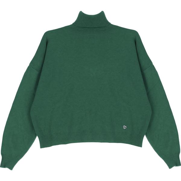 maglieria Please verde tinta unita